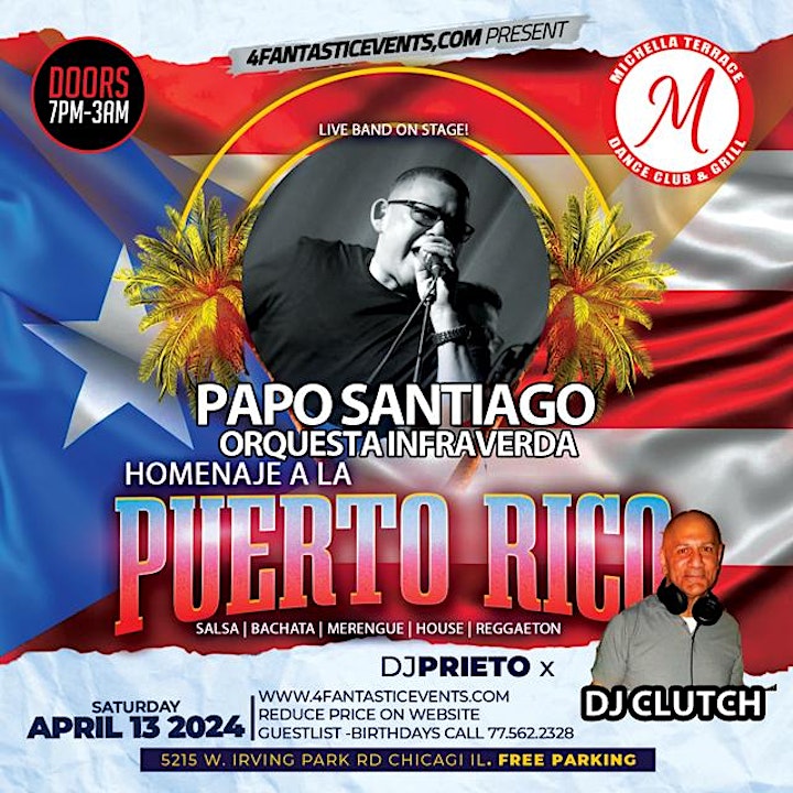 Puerto Rico Live Salsa Saturday: Papo Santiago Orq on stage!