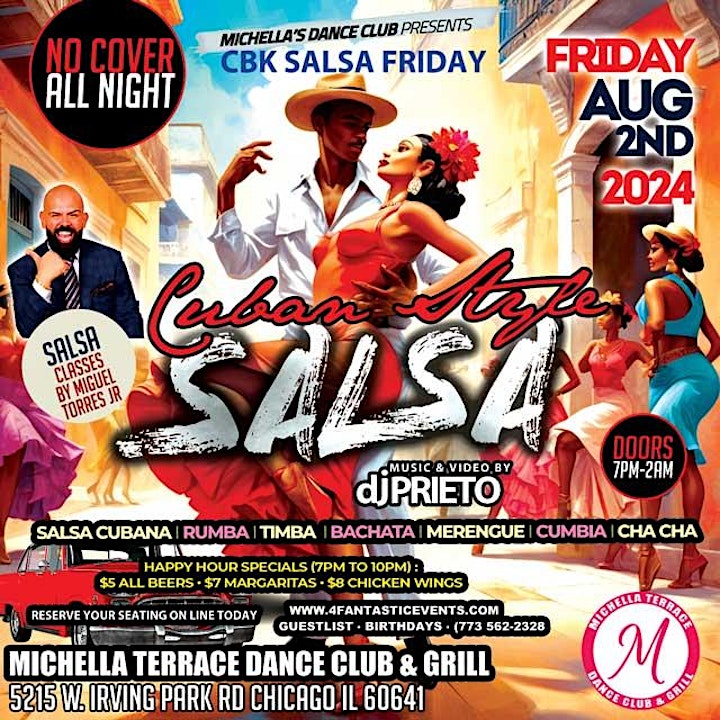 Cuban Style Salsa Friday (No Cover Charge all Night) @ Michella’s Nightclub
